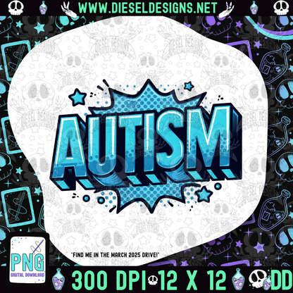 Autism Comic PNG  | 300 DPI | Transparent PNG | Digital File Only