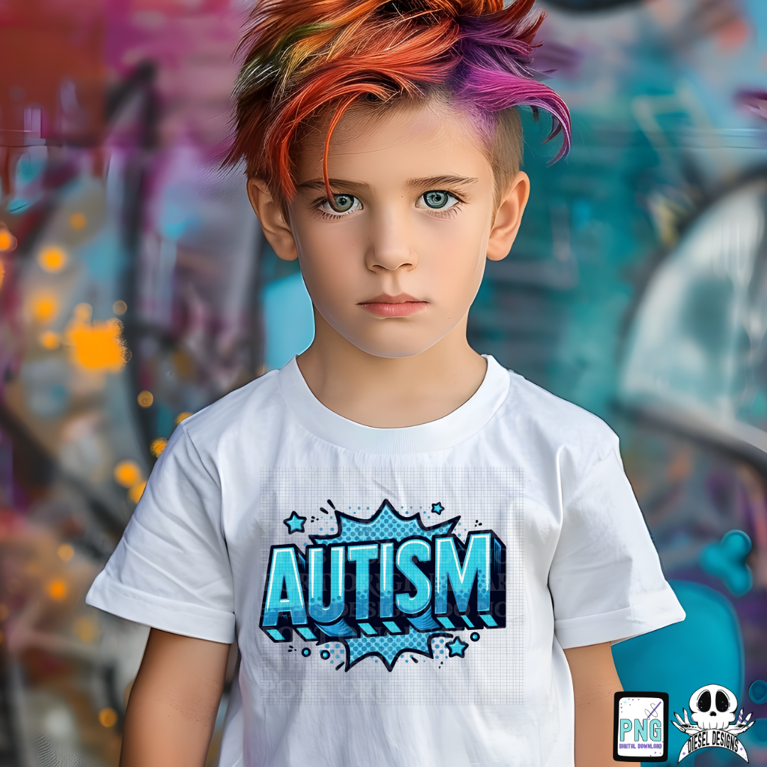 Autism Comic PNG  | 300 DPI | Transparent PNG | Digital File Only