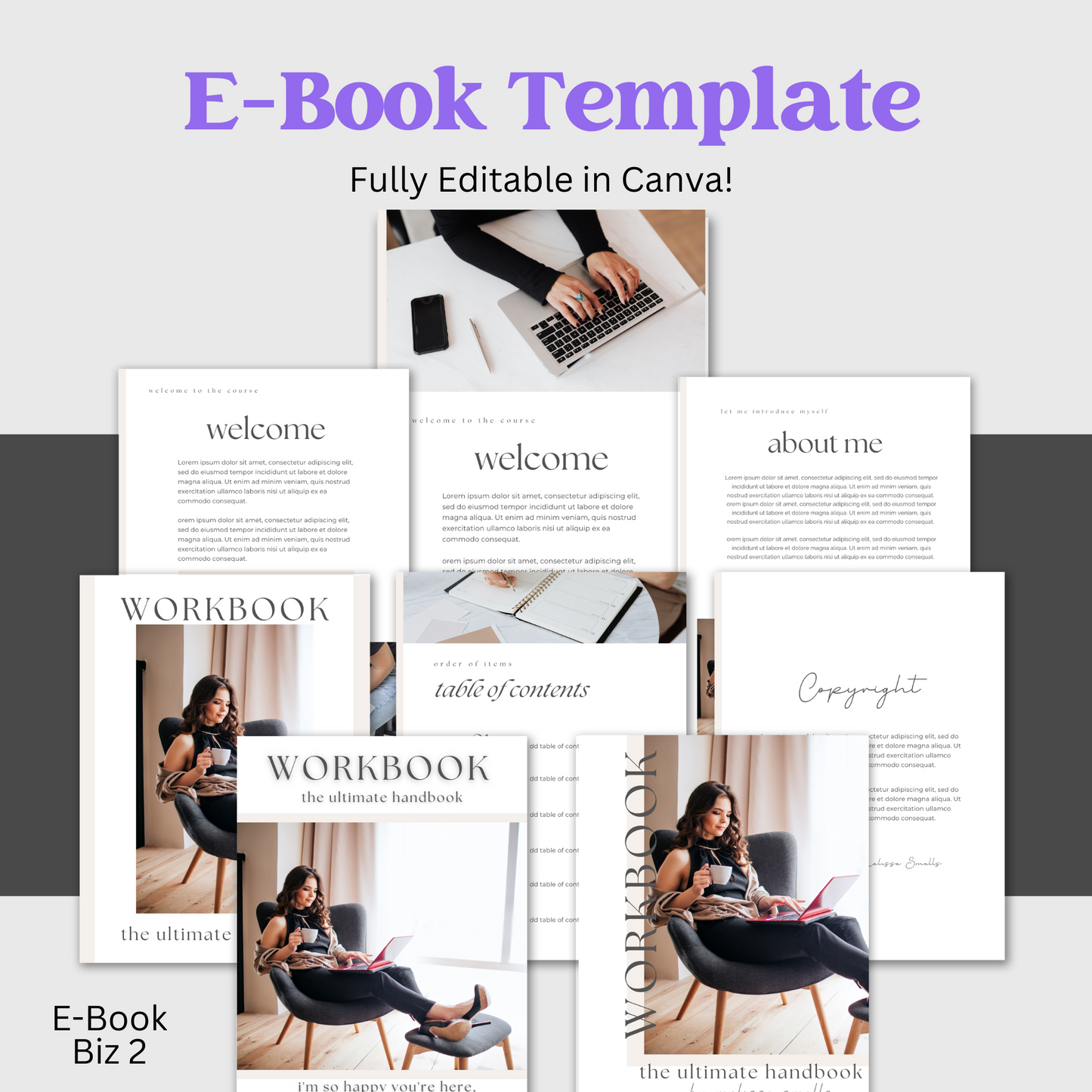 Biz 2 | E-Book Template | Editable graphics included | Canva