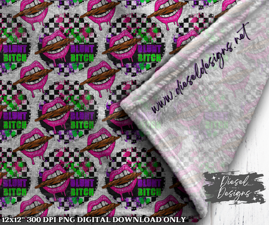 Blunt Bitch Checkered | 300 DPI | Seamless 12"x12" | 2 sizes Included