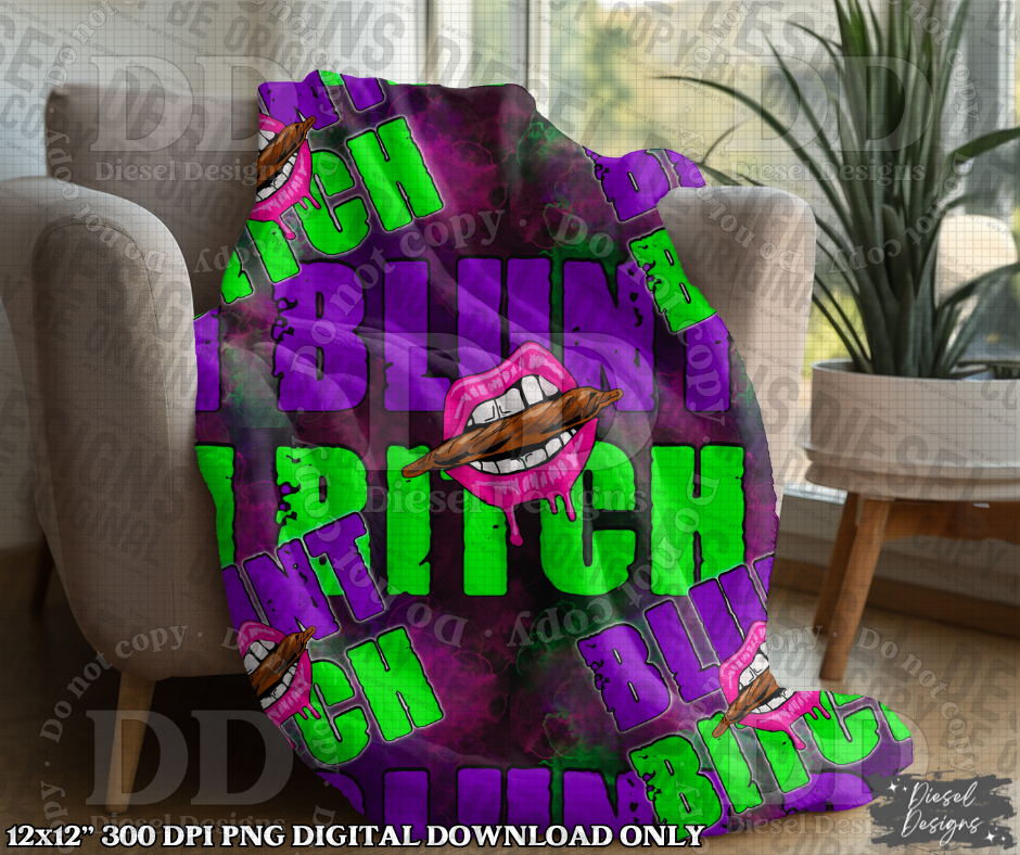 Blunt Bitch Seamless  | 300 DPI | Seamless 12"x12" | NSFW | 2 sizes Included