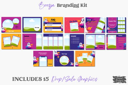 BOOYA Business Branding Kit | Website Kit | Business Card | Logo | Facebook Cover | Editable in Canva