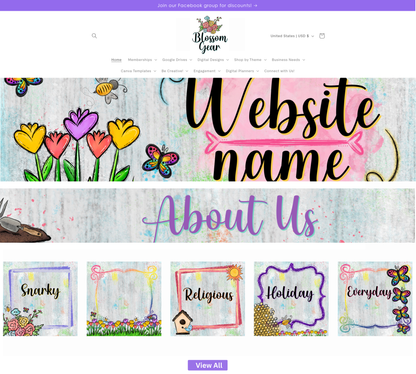 Bright Spring | Website Kits | Editable graphics included