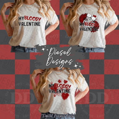 My Bloody Valentine | 300 DPI | PNG | Seamless | Tumbler Wraps