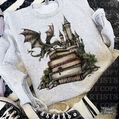 Castle Book Dragon PNG  | 300 DPI | Transparent PNG | Digital File Only