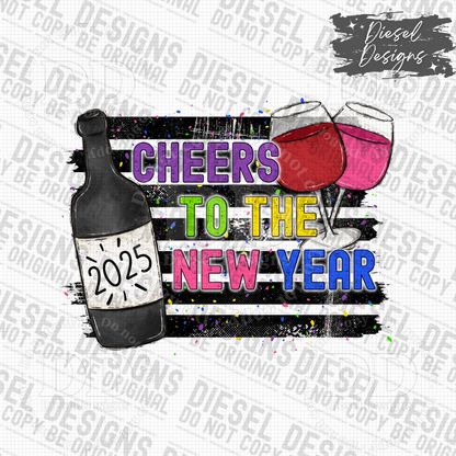 Cheers 2025 PNG  | 300 DPI | Transparent PNG | Digital File Only