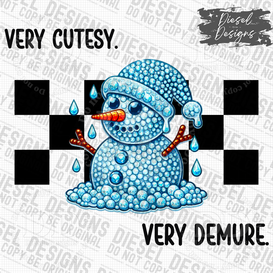 Very Cutesy, Very Demure Snowman V2 PNG  | 300 DPI | Transparent PNG | Digital File Only