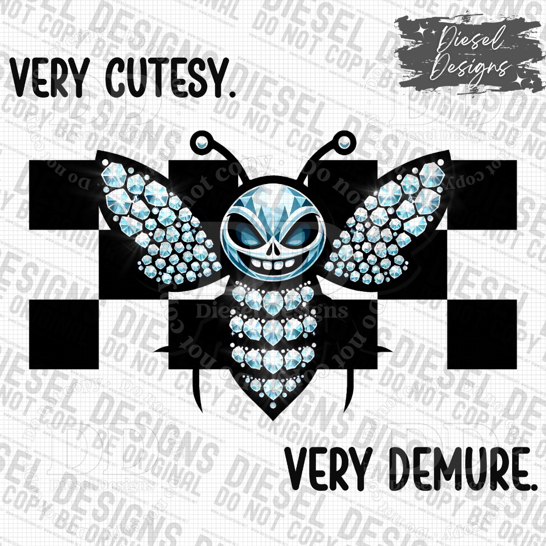 Very Cutesy, Very Demure Skellie Bee PNG  | 300 DPI | Transparent PNG | Digital File Only