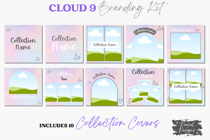 Cloud 9 Branding Kit | Website Kit | Business Card | Logo | Facebook Cover | Editable in Canva