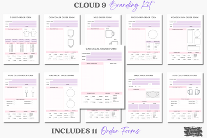 Cloud 9 Branding Kit | Website Kit | Business Card | Logo | Facebook Cover | Editable in Canva