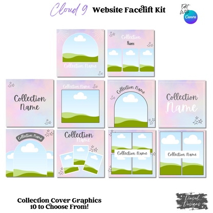 Cloud 9 Website Kit | Website Kits | Editable graphics included