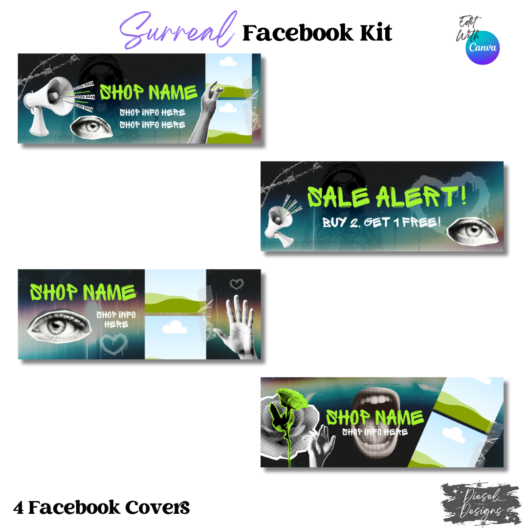 Surreal Facebook Group | Facebook Group Kits | Editable graphics included |