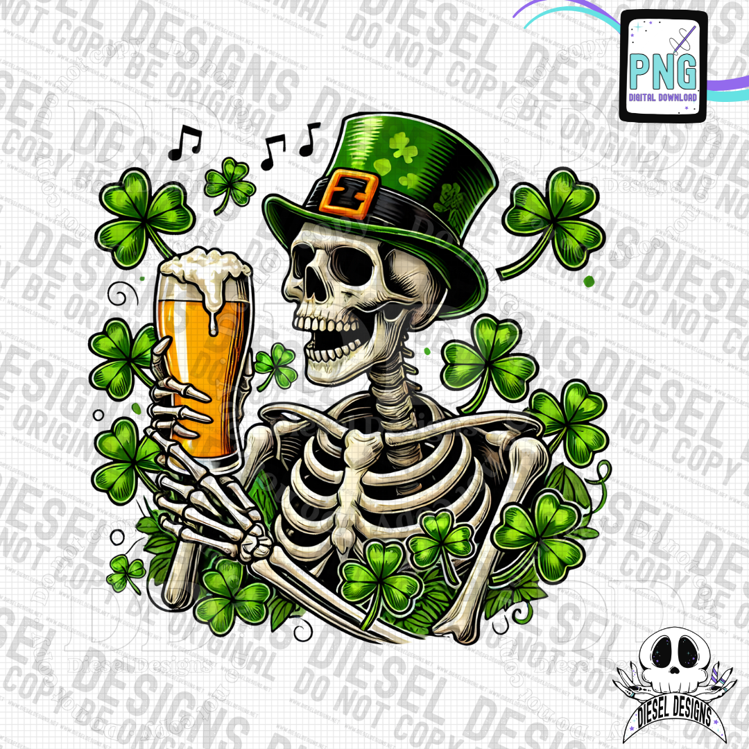 Skellie Leprechaun PNG  | 300 DPI | Transparent PNG | Digital File Only