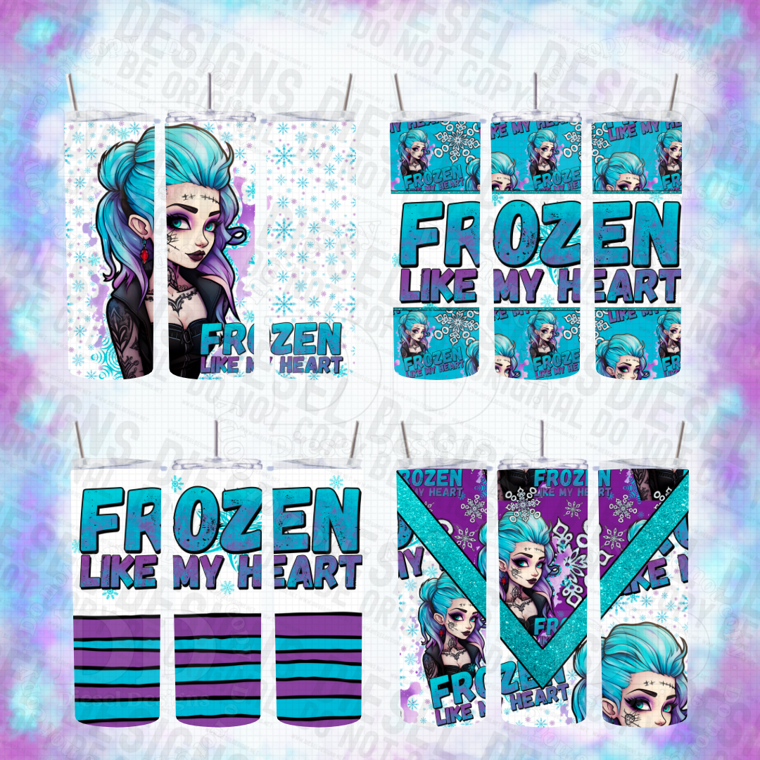 Frozen like my heart Bundle | 300 DPI | PNG | Seamless | Tumbler Wraps