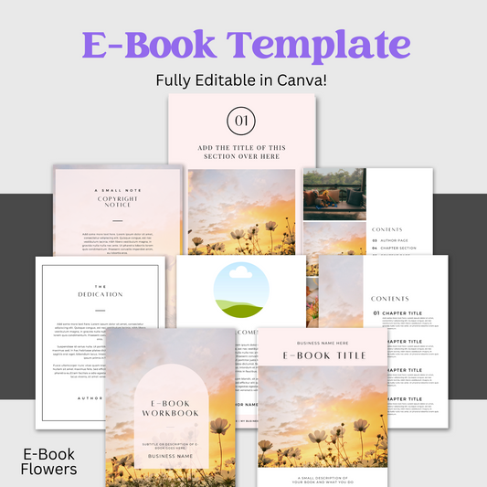 Flowers | E-Book Template | Editable graphics included | Canva