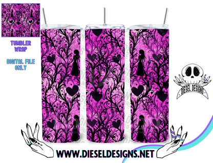 Heart Vines Tumbler Wrap | 20oz. Tumbler Wrap | 300 DPI | Digital File Only