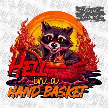 Hell In A Handbasket PNG  | 300 DPI | Transparent PNG | Digital File Only