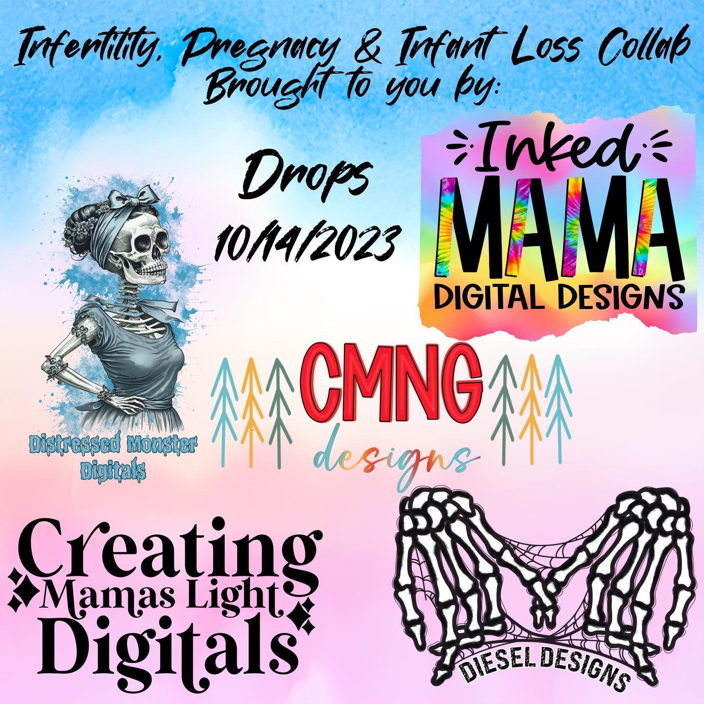 Infertility Collab | 300 DPI | PNG | Seamless | Tumbler Wraps