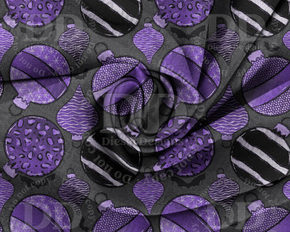 Spooky Purple Ornaments | Seamless File | 300 DPI | 12" x 12" | Digital File only