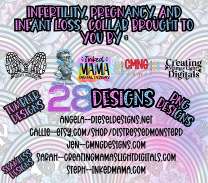 Infertility Collab | 300 DPI | PNG | Seamless | Tumbler Wraps