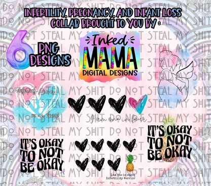 Infertility Collab | 300 DPI | PNG | Seamless | Tumbler Wraps