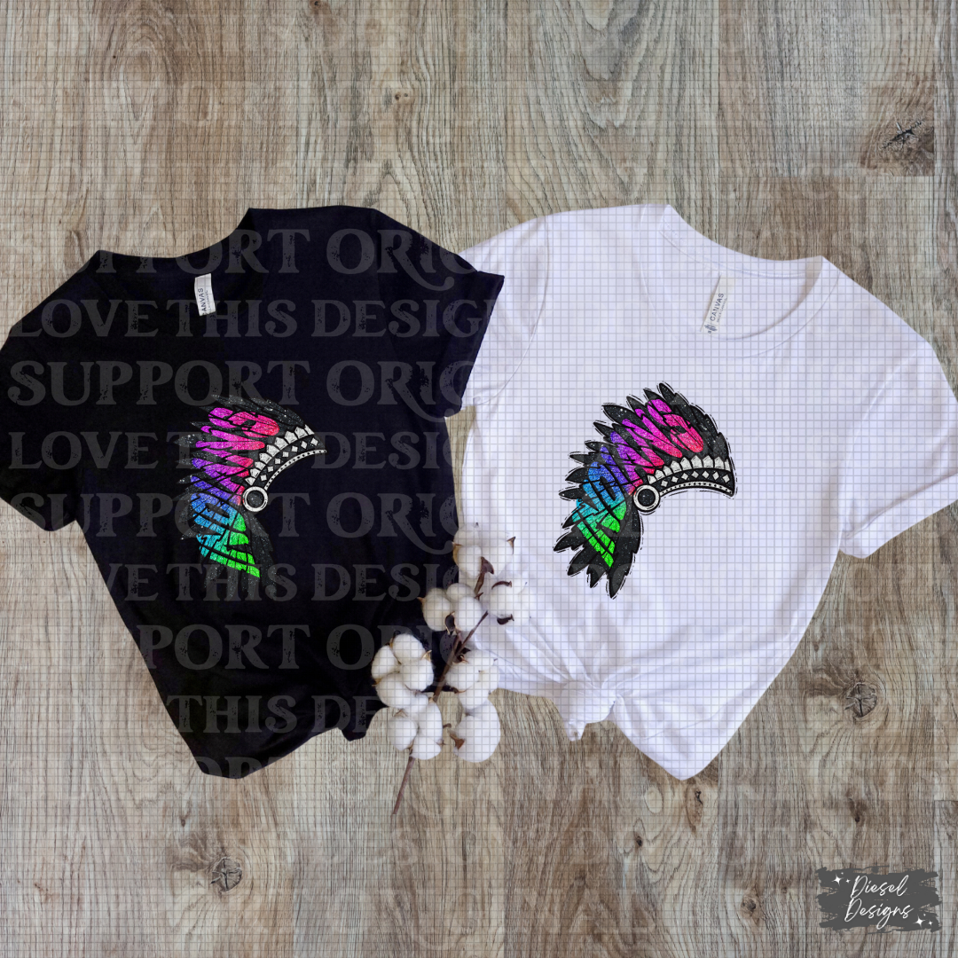 School Mascot Rainbow Glitter Drive  | 300 DPI | Transparent PNG | Google Drive