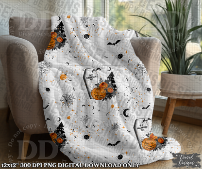 Is it Halloween Seamless Design | 300 DPI | Seamless 12"x12" | 2 sizes Included