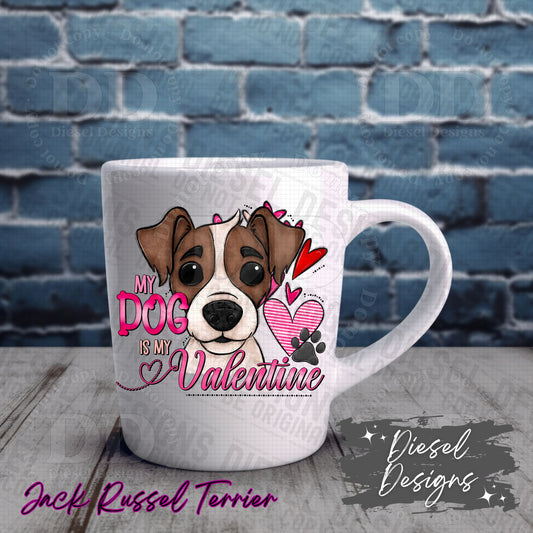 Valentine Dog - Jack Russel Terrier | 300 DPI | Transparent PNG | Digital File Only