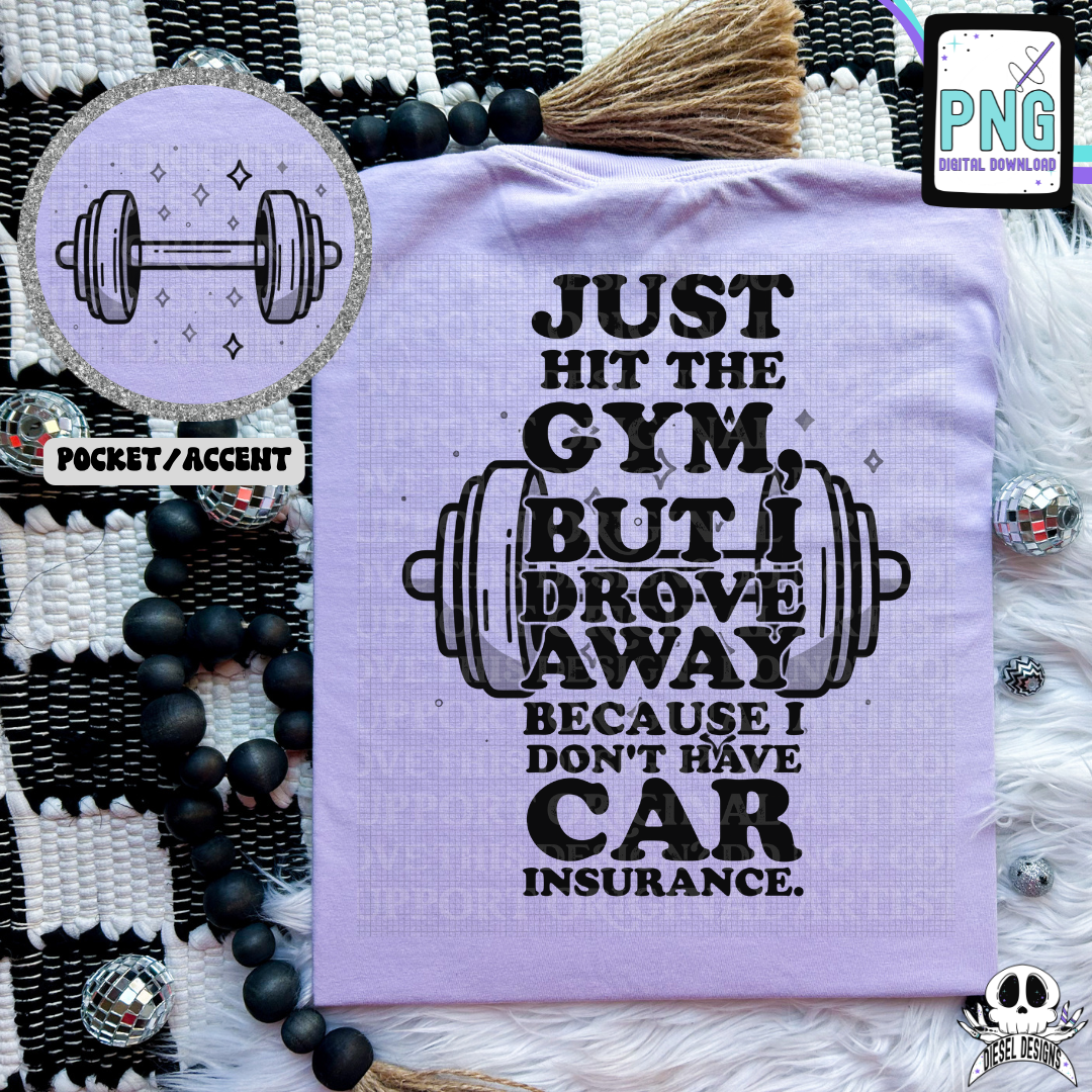 Hit The Gym Pocket Set | PNG | Pocket Set | 300 DPI | Transparent PNG | Digital File Only