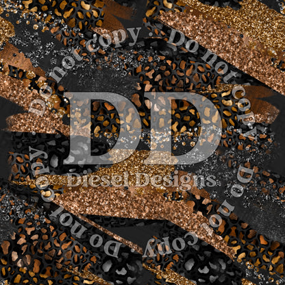 Leopard Gold and black | 300 DPI | 12" x 12" | Seamless File