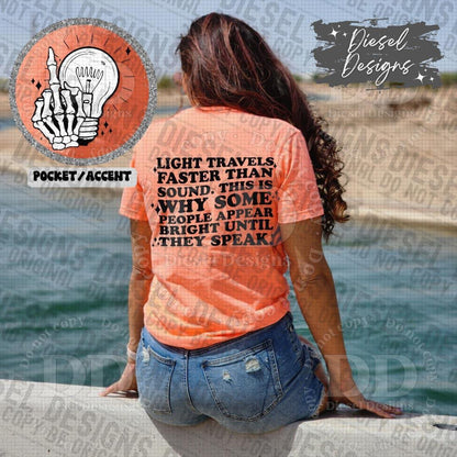 Light Travels Faster Pocket Set | PNG | Pocket Set | 300 DPI | Transparent PNG | Digital File Only