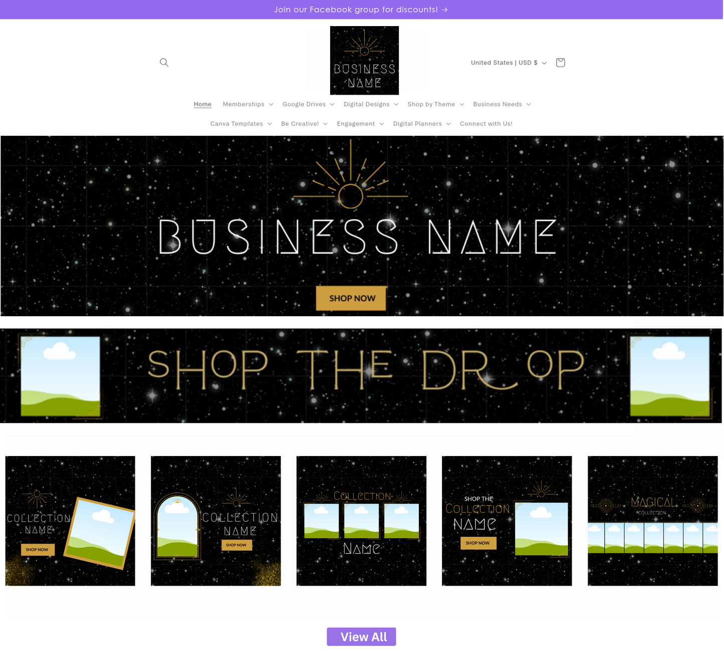 Manifestation Website Kits | Website Kits | Editable graphics included