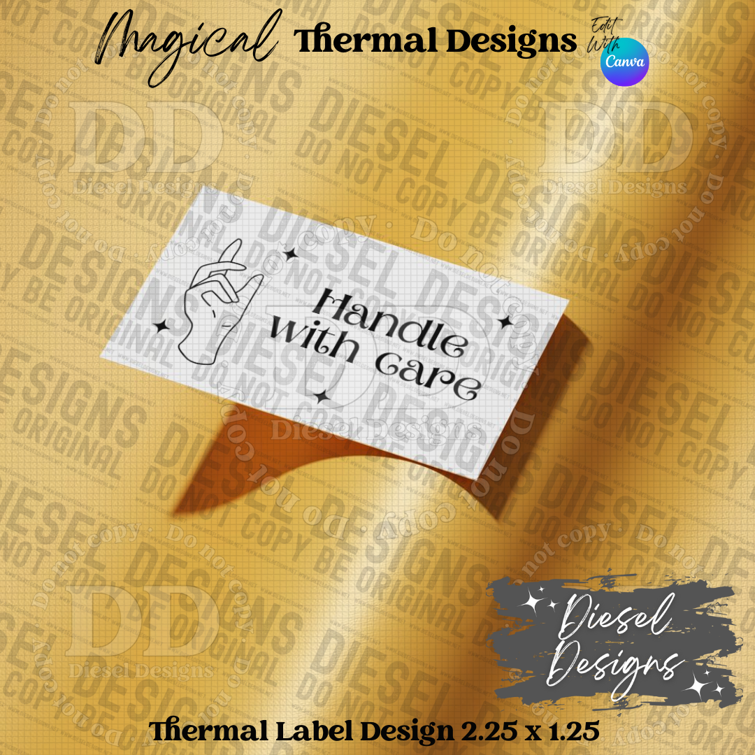 Magical Thermal Design Bundle  (2.25 x 1.25) Bundle | Thermal Label | Edit in Canva | 2.25" x 1.25" | Bundles | Package Label