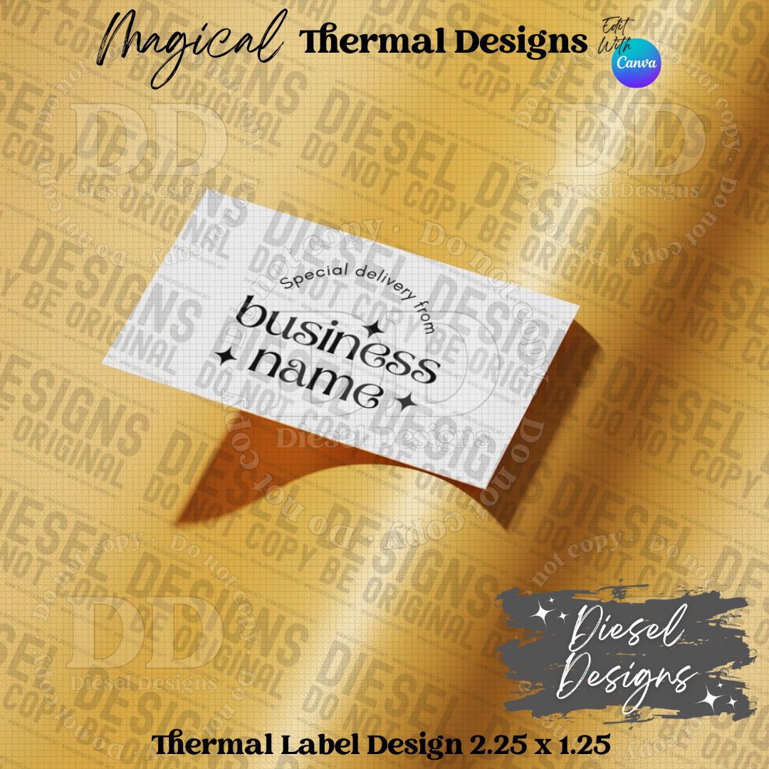 Magical Thermal Design Bundle  (2.25 x 1.25) Bundle | Thermal Label | Edit in Canva | 2.25" x 1.25" | Bundles | Package Label