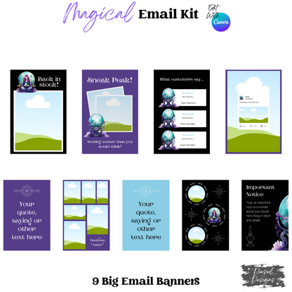 Magical Email Kit | Email Templates | Email Marketing Templates Pack | Edit in Canva