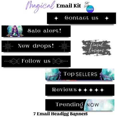 Magical Email Kit | Email Templates | Email Marketing Templates Pack | Edit in Canva