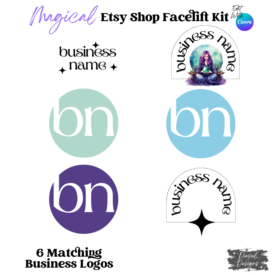 Magical Etsy Facelift Kits | Etsy Facelift Kits | Editable graphics included |