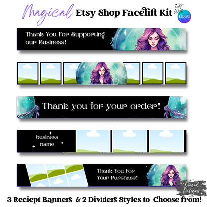 Magical Etsy Facelift Kits | Etsy Facelift Kits | Editable graphics included |