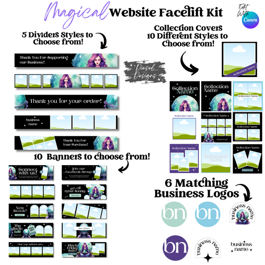 Magical Website Kits | Website Kits | Editable graphics included