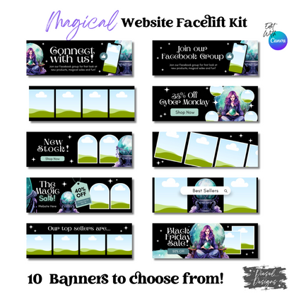 Magical Website Kits | Website Kits | Editable graphics included