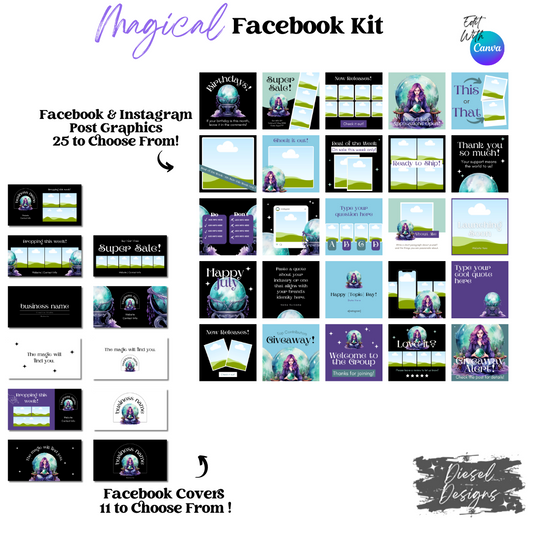 Magical Facebook Group Kit | Facebook Group Kits | Editable graphics included |