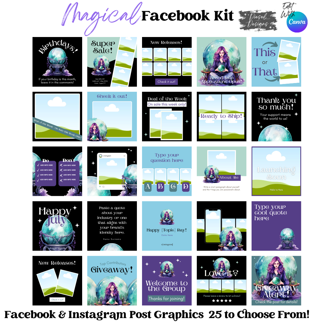 Magical Facebook Group Kit | Facebook Group Kits | Editable graphics included |