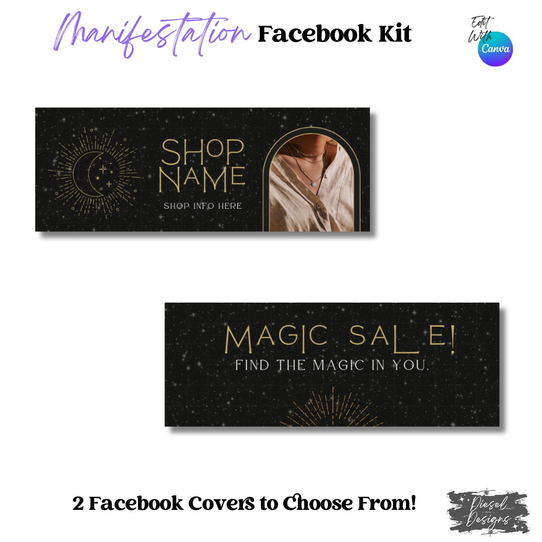 Manifestation Facebook Group | Facebook Group Kits | Editable graphics included |