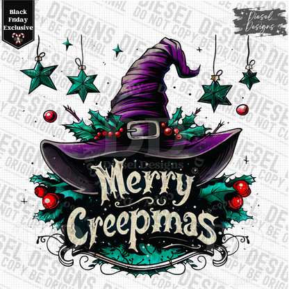 Merry Creepmas 2 Black Friday SEMI-EXCLUSIVE | 300 DPI | Transparent PNG | Digital File Only | SEMI-EXCLUSIVE Black Friday design