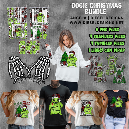 Oogie Christmas Bundle | 300 DPI | PNG | Seamless | Tumbler Wraps | Libby Wrap