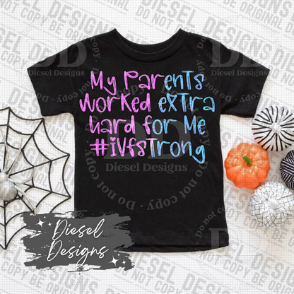 Hashtag IVFSTRONG #IVFSTRONG | 300 DPI | Transparent PNG | Digital File Only