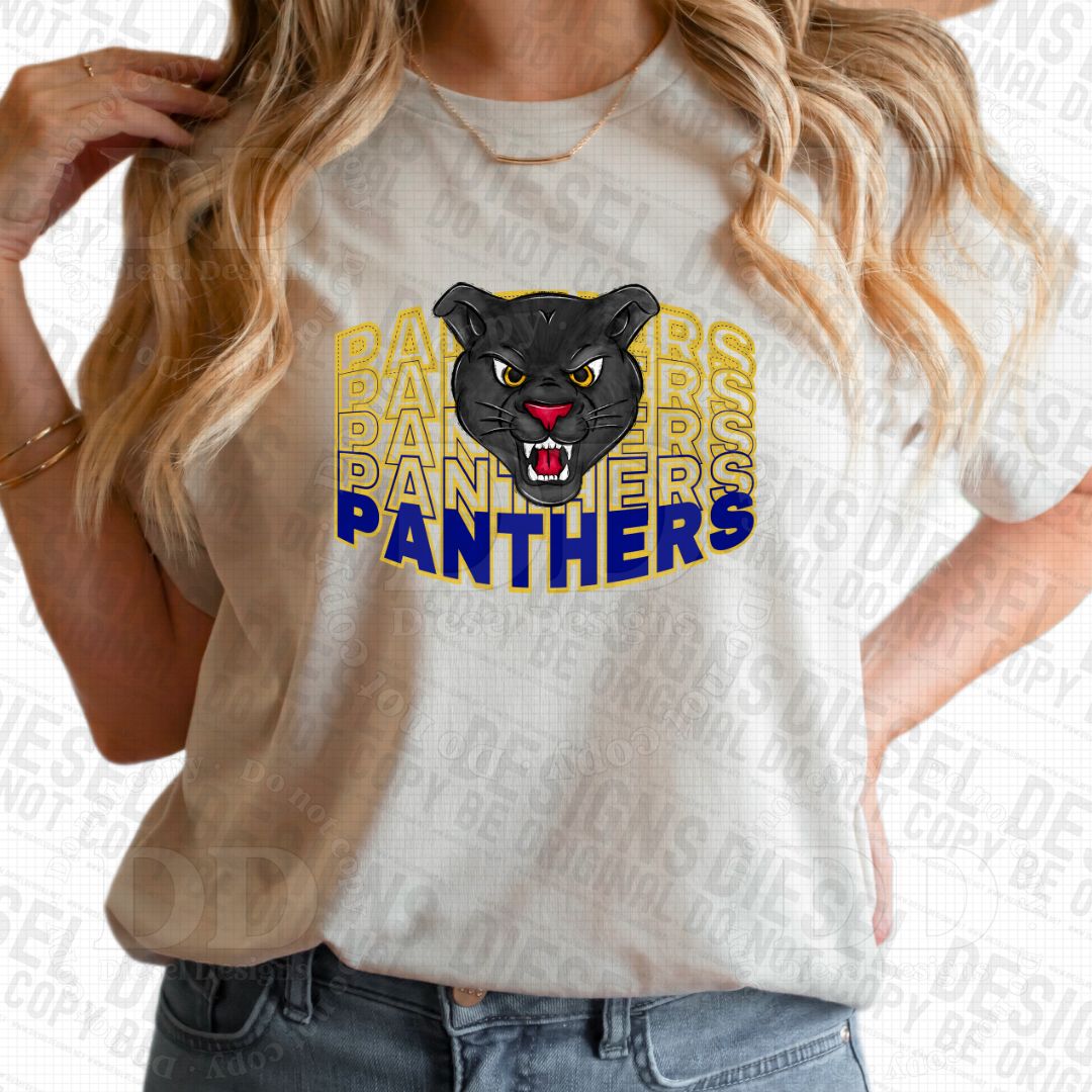 Panthers School Spirit | 300 DPI | Transparent PNG | Digital File Only