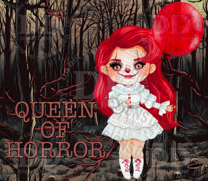 Queen of Horror Collab with Early Bird Design Co. | 300 DPI | PNG | Seamless | Tumbler Wraps | Collab |