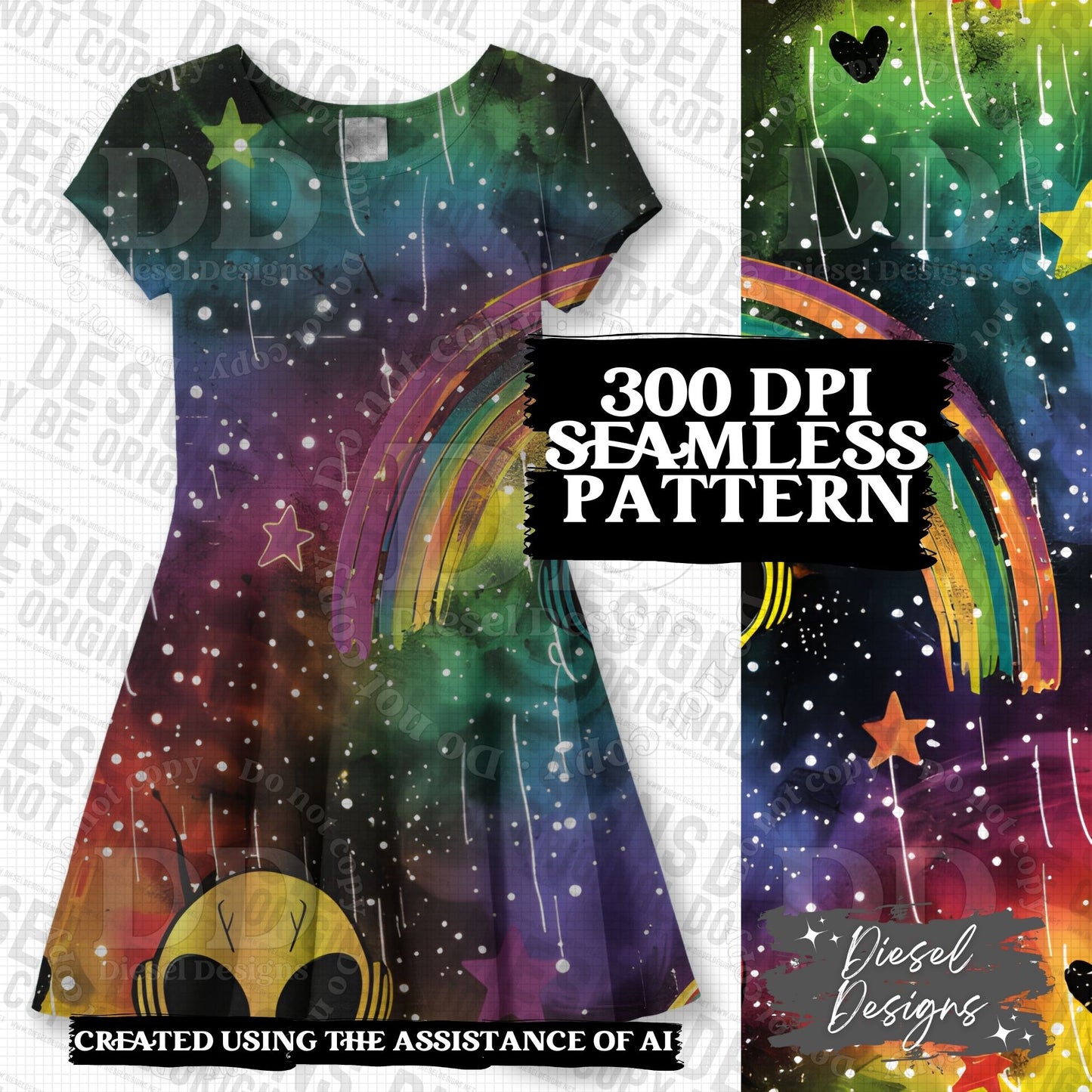 Pride Aliens Seamless Designs Bundle | 300 DPI | PNG | Seamless | Tumbler Wraps | Digital File Only