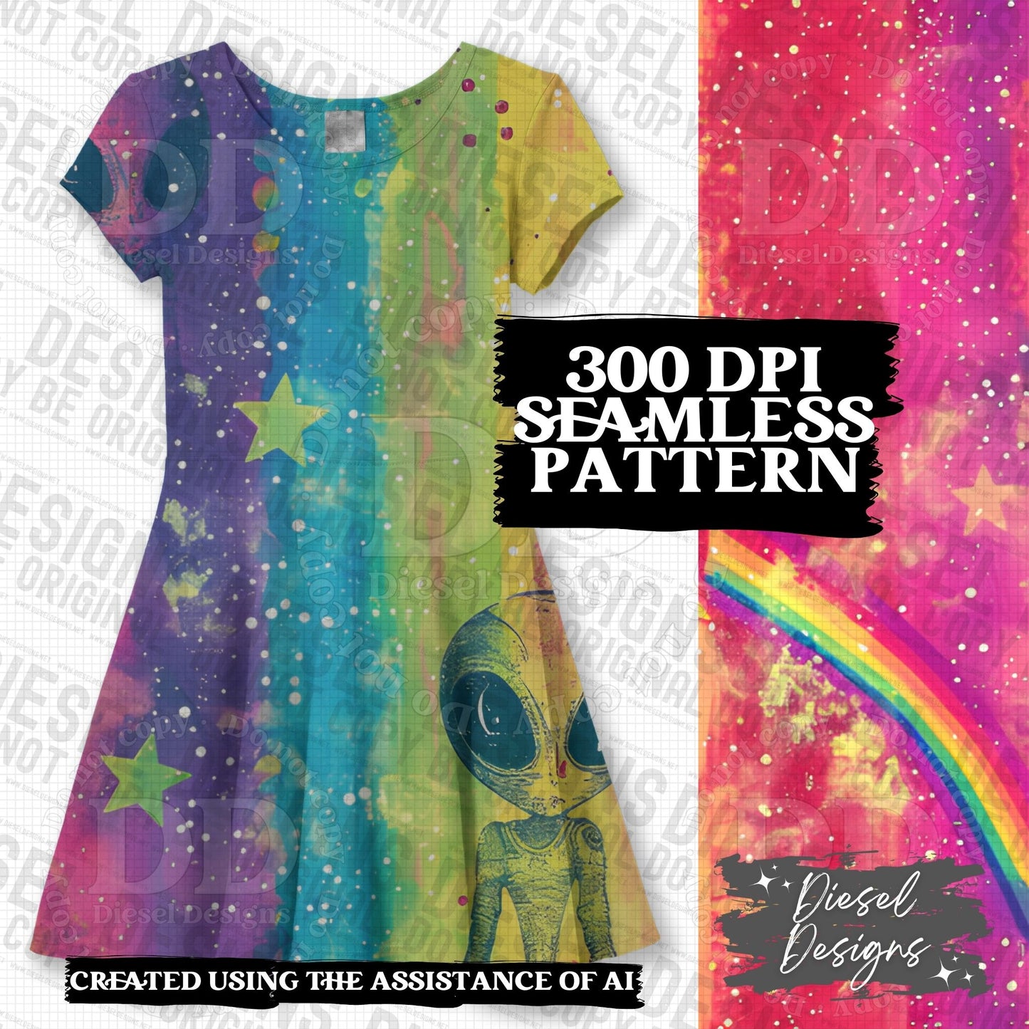 Pride Aliens Seamless Designs Bundle | 300 DPI | PNG | Seamless | Tumbler Wraps | Digital File Only